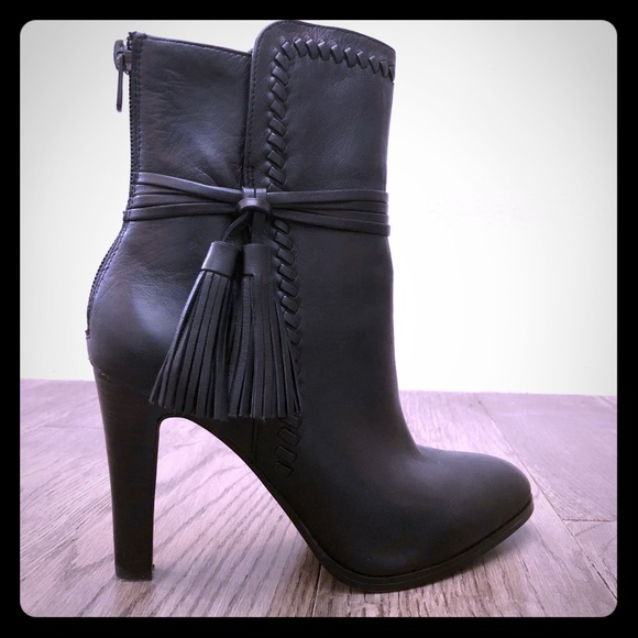 Coach Shoes - Coach Jessie Silky Nappa Black Leather Ankle Boot